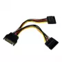 StarTech.com 6in SATA Power Y Splitter Cable Adapter - M/F, SATA 15-pin, 2 x SATA 15-pin, 0.15 m, Male, Female, Straight