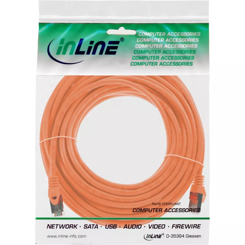 InLine Patch Cable SF/UTP Cat.5e orange 7.5m