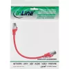 InLine Patch cable, S/FTP (PiMf), Cat.8.1, 2000MHz, halogen-free, red, 0.25m