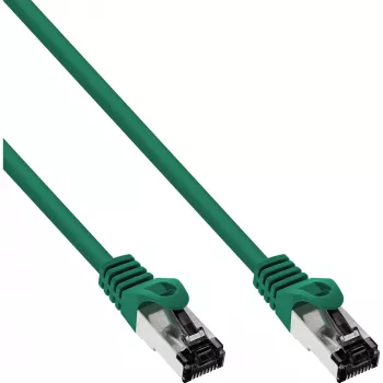 InLine Patch cable, S/FTP (PiMf), Cat.8.1, 2000MHz, halogen-free, green, 0.3m