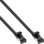 InLine Patch cable flat, U/FTP, Cat.8.1, TPE halogen-free, black, 0.3m