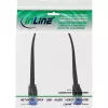 InLine Patch cable flat, U/FTP, Cat.6A, TPE halogen-free, black, 0.3m