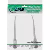 InLine Patch cable flat, U/FTP, Cat.8.1, TPE halogen-free, white, 0.25m