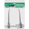InLine Patch cable flat, U/FTP, Cat.8.1, TPE halogen-free, grey, 0.3m