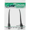 InLine Patch cable flat, U/FTP, Cat.8.1, TPE halogen-free, black, 0.25m