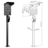 InLine Universal wallbox stand with EV charging cable holder, black
