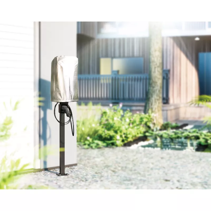 InLine Universal wallbox stand with EV charging cable holder, black