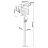 InLine Universal wallbox stand with EV charging cable holder, black