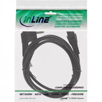 AC Power Cord InLine 16657D for Notebook Black 2m