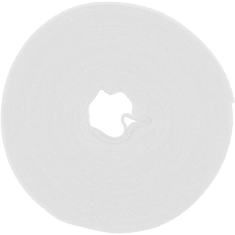 Cable tie Velcro tape InLine 10 m × 16 mm white — reusable hook-and-loop cable strap