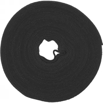 InLine Cable Ties with hook-and-loop fastener band 16mm black 10m