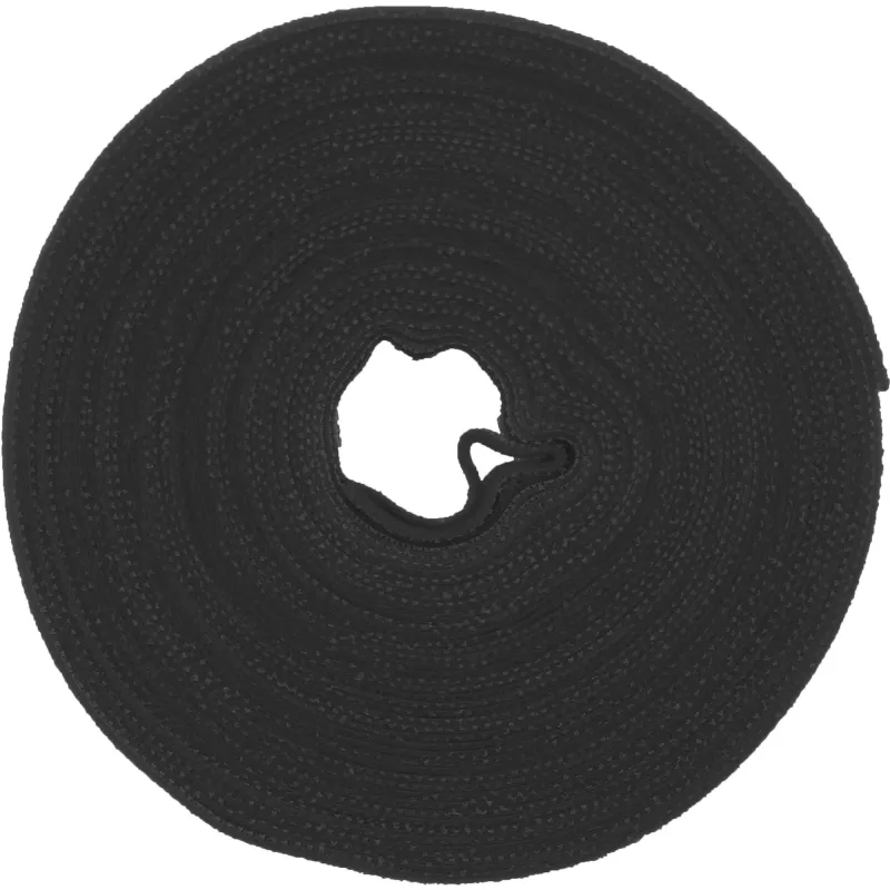 InLine Cable Ties with hook-and-loop fastener band 16mm black 10m