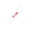 Label Tape TC Brother TC202 12mm Red on White