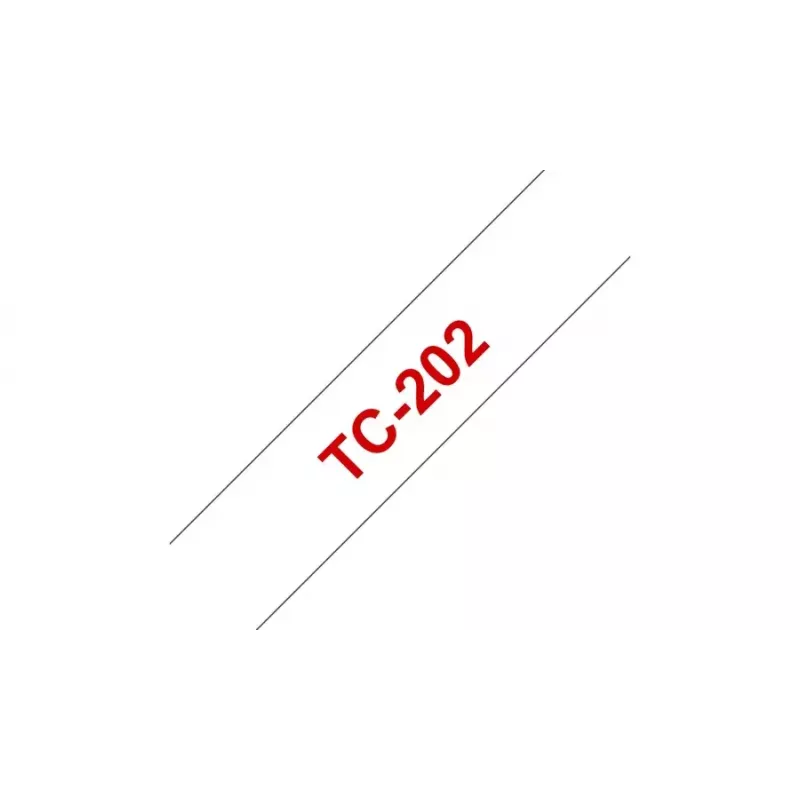 Label Tape TC Brother TC202 12mm Red on White