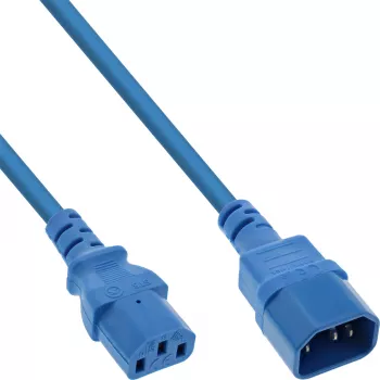 InLine B-16505B power cable Blue 0.5 m C13 coupler C14 coupler