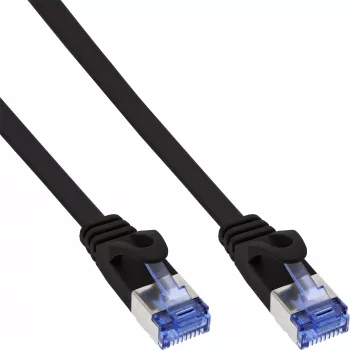 InLine Flat Patch Cable U/FTP Cat.6A black 1.5m
