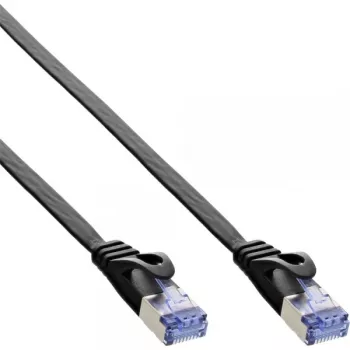 InLine Flat patch cable, U/FTP, Cat.6A, black, 5m