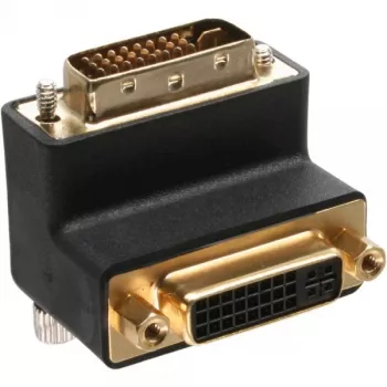 InLine DVI-I Adapter 90° angled digital + analog 24+5 male / female black