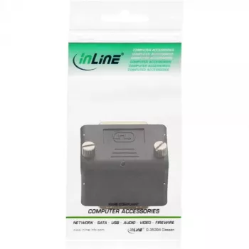 InLine DVI-I Adapter 90° angled digital + analog 24+5 male / female black