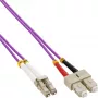 Fiber Optical Duplex Cable LC/SC InLine 88643P 50/125µm OM4 3m