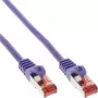 InLine Patch Cable S/FTP PiMF Cat.6 250MHz PVC copper purple 0.3m