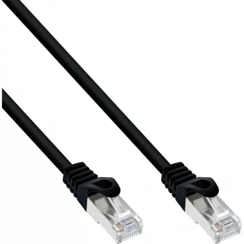 InLine Patch Cable SF/UTP Cat.5e black 0.3m