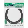 InLine PS/2 cable, , M/F, black/green, golden contacts, 3m