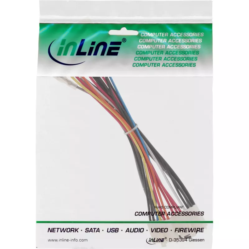 InLine Internal Power Adapter 20 Pin ATX-NT to P8/P9 AT Board + Switch 20/0.80m