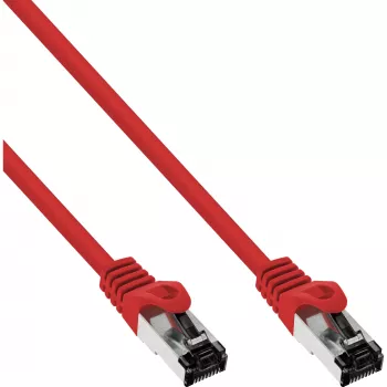 InLine Patch cable, S/FTP (PiMf), Cat.8.1, 2000MHz, halogen-free, red, 0.5m