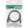 InLine USB 2.0 Mini Cable, Type A male / mini-B male (5pin), black/gold, 3m