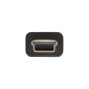 InLine USB 2.0 Mini Cable, Type A male / mini-B male (5pin), black/gold, 2m
