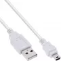 InLine USB 2.0 Mini Cable, Type A male / mini-B male (5pin), white, 1m