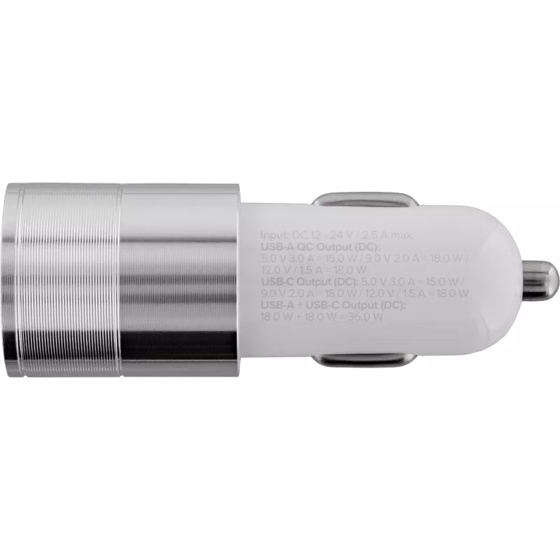 InLine USB car charger power-adaptor Quick Charge 3.0, white