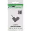 InLine DC Adapter 5.5x2.1mm DC plug male/female angled Universal Black