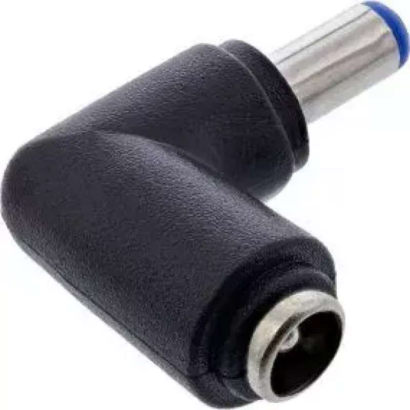 InLine DC Adapter 5.5x2.1mm DC plug male/female angled Universal Black