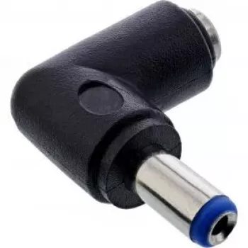 InLine DC Adapter 5.5x2.1mm DC plug male/female angled Universal Black