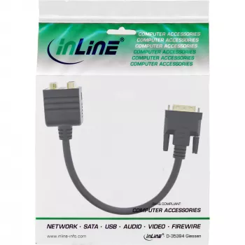 DVI-I Adapter Cable InLine 17301 DVI-I male / DVI-I female + S-VGA female