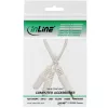 InLine Stereo Y cable 3.5mm stereo M to two 3.5mm stereo F white/golden, 0.1m