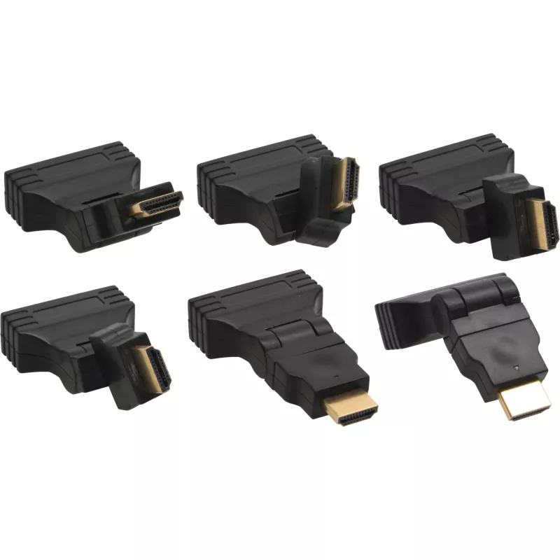 InLine HDMI to DVI Adapter HDMI male / 24+1 female 180° angled gold plated