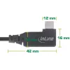 InLine USB4 cable, USB-C, single angled, PD 240W, 8K60Hz, TPE, black, 2m