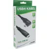 InLine USB4 cable, USB-C, single angled, PD 240W, 8K60Hz, TPE, black, 1m