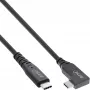 InLine USB4 cable, USB-C, single angled, PD 240W, 8K60Hz, TPE, black, 0.5m