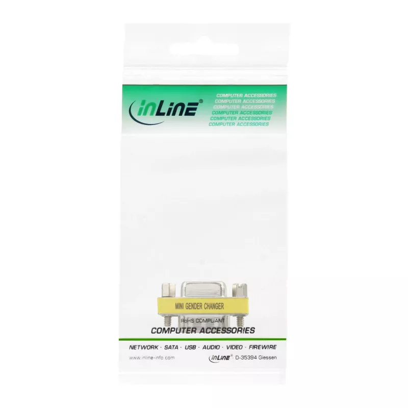 InLine Mini Gender Changer 15 Pin HD VGA / S-VGA male / female