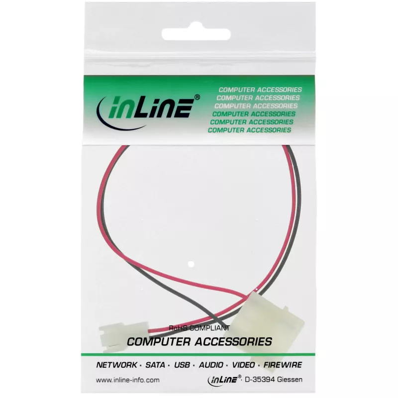 InLine Fan Voltage Adapter Cable 12V / 7V 0.3m