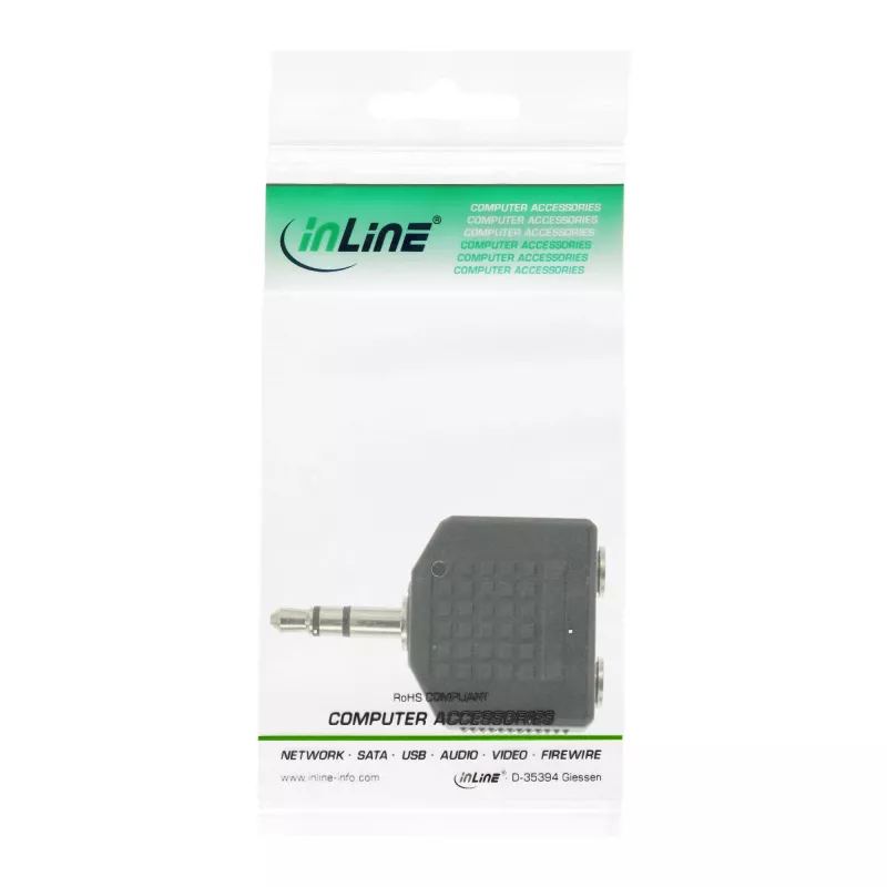 InLine Audio Adapter 3.5mm male / 2x 3.5mm Stereo female