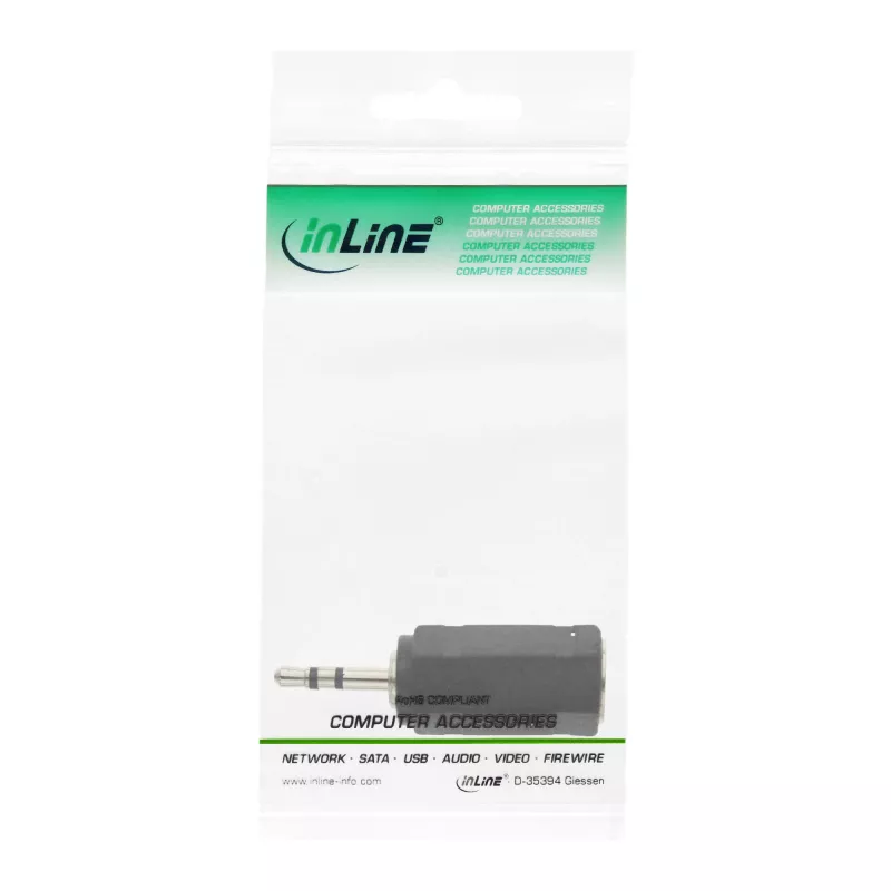 InLine Audio Adapter 2.5mm male / 3.5mm female stereo 99308