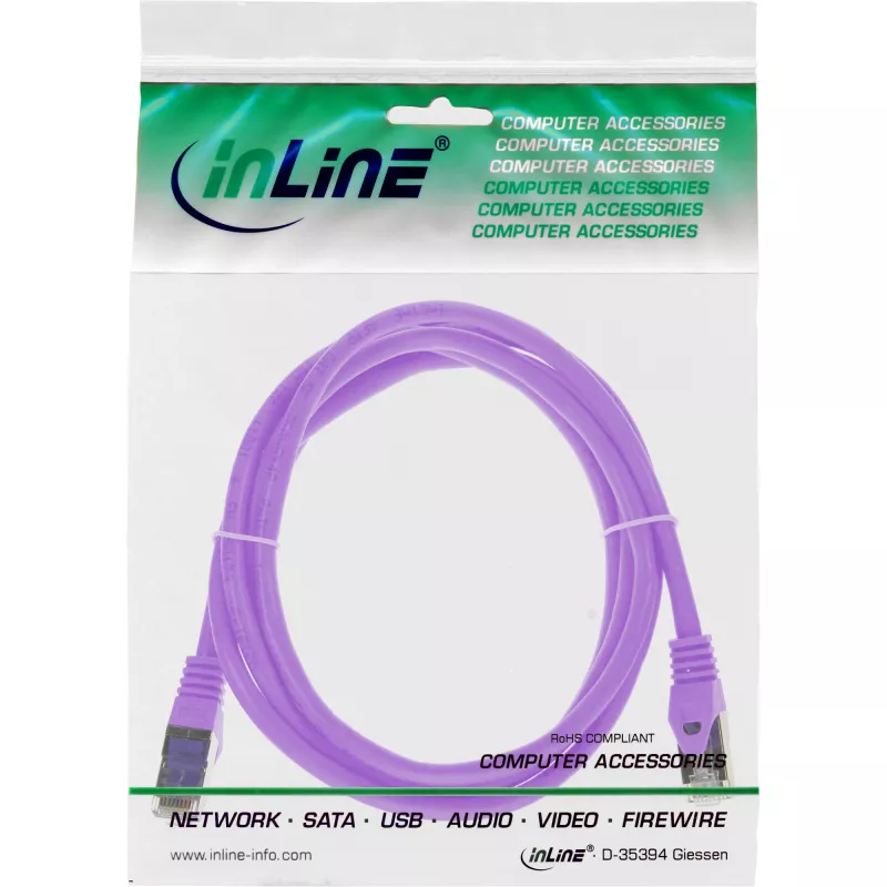 Patch Cable InLine 72502P SF/UTP Cat5e 2m Purple