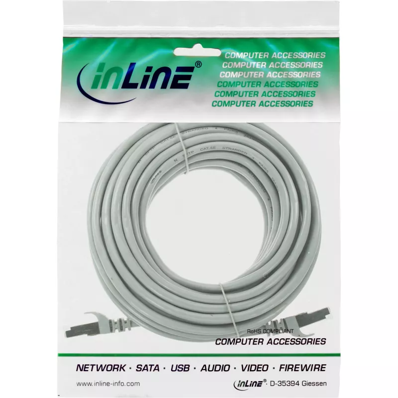 InLine Patch Cable F/UTP Cat.5e grey 7.5m