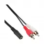 Audio cable 2x RCA male / 3.5mm Stereo female 1.5m InLine 89940