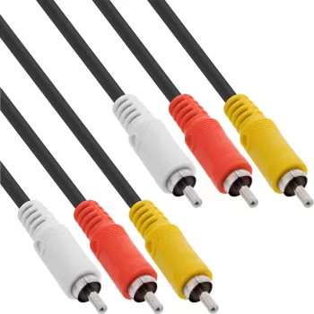 AV Cable 3x RCA male / male 5m InLine 89605